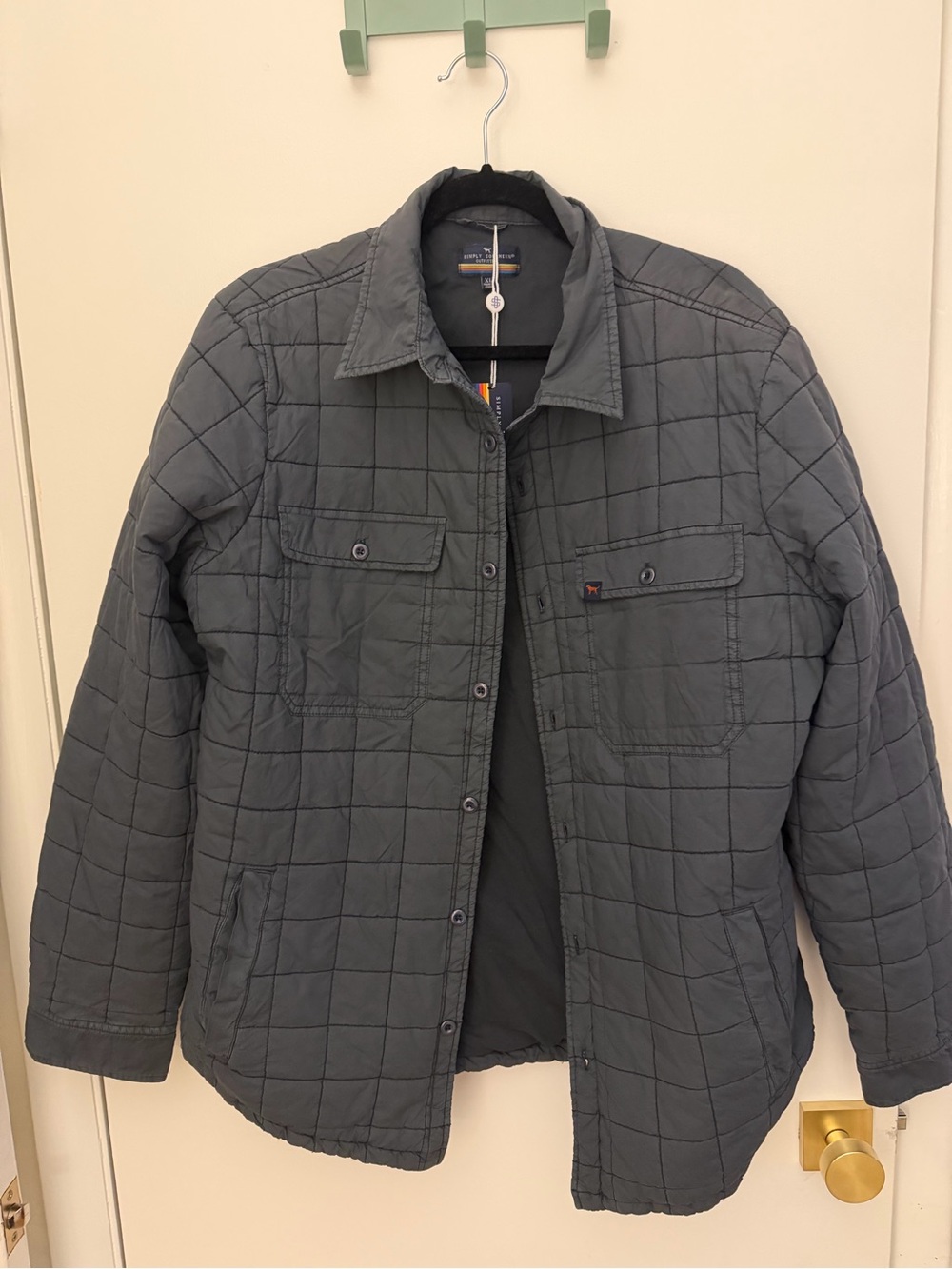 Quilted Men's Jacket - navy